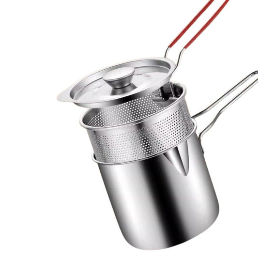 Stainless Steel Deep FryerCompact Home Oil Pot For Fried 